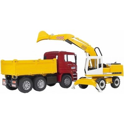 Bruder Nákladné auto MAN + báger