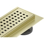 Mexen Flat M08 линеен отток 90 см, златисто матиран - 1A25090-15 (1A25090-15)