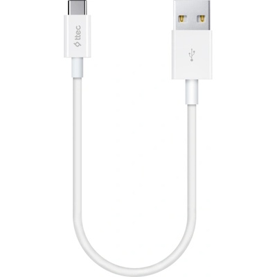 Ttec Кабел ttec - MiniCable, USB-C/USB-A, 0.3 m, бял (8694470827544)