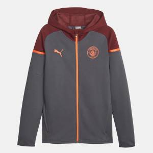 PUMA Яке Puma Manchester City Fc Casuals Hooded Jacket - Grey