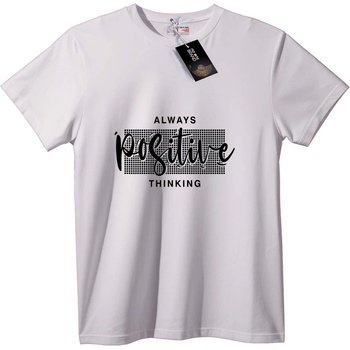 NOONEBRAND Тениска Винаги Позитивно Мислене - L, Black