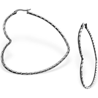 All4Silver oceľové náušnice v tvare srdca M19623A4S