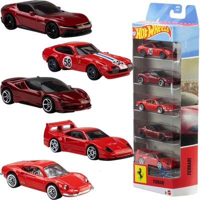 Mattel Hot Wheels Ferrari 5-dielna sada