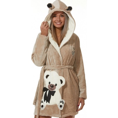 Dámský župan huňatý Méďa 1Z1060 béžová