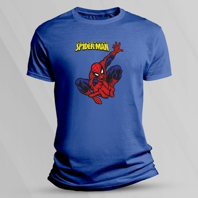Sandratex dětské bavlněné tričko Spider-Man 4 Královsky modrá