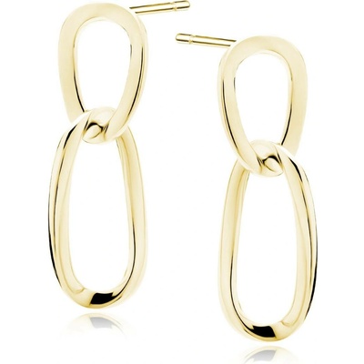 Olivie stříbrné náušnice ŘETĚZ GOLD 8458