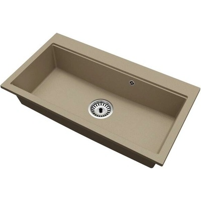 DobreSny Granitový dřez ELITE 90 BÉŽOVÝ 90 x 50 x 21cm