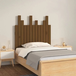 vidaXL Стенна табла за спалня, меденокафява, 82, 5x3x80 см, бор масив (824806)