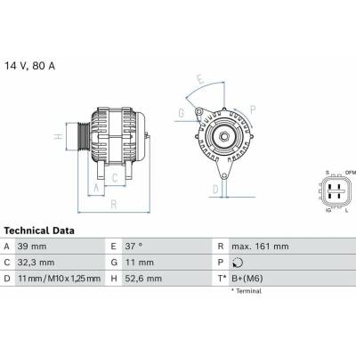 Alternátor BOSCH 0 986 087 490