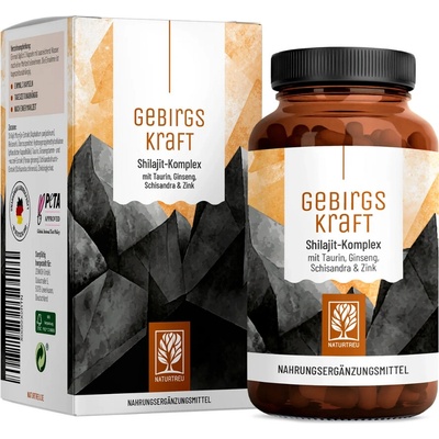 Naturtreu Horská sila Shilajit komplex s Taurínom, Ženšenom, Schisandrou a Zinkom 90 kapsúl