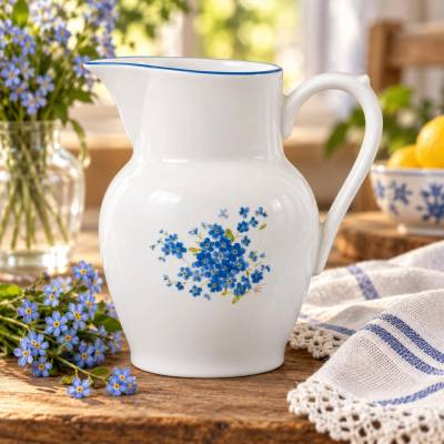 Džbán vysoký pomněnky český porcelán Dubí 0,90l