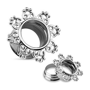 Šperky4U ocelový tunel do ucha s ornamenty TN01094-08