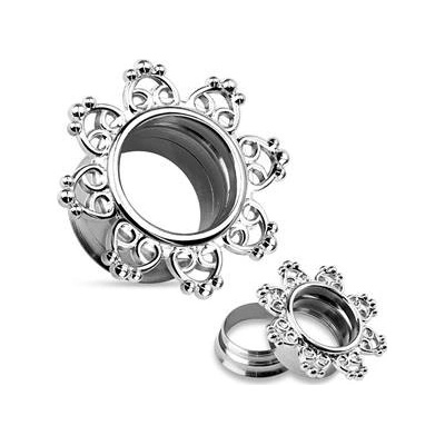 Šperky4U ocelový tunel do ucha s ornamenty TN01094-03