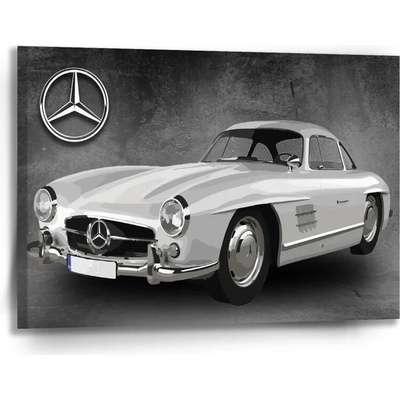 Sablio Obraz Mercedes-Benz 300 SL Sivé pozadie - 90x60 cm