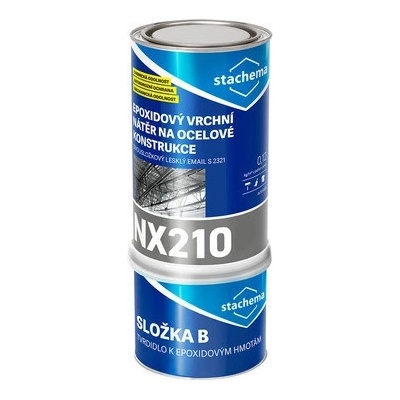 Stachema NX210 Epoxidový vrchní nátěr na ocelové konstrukce lesklý ČSN 1100 šeď střední 10 kg