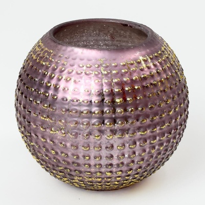 AKCIA! SVIETNIK SKLO FIALOVÝ 11x10CM