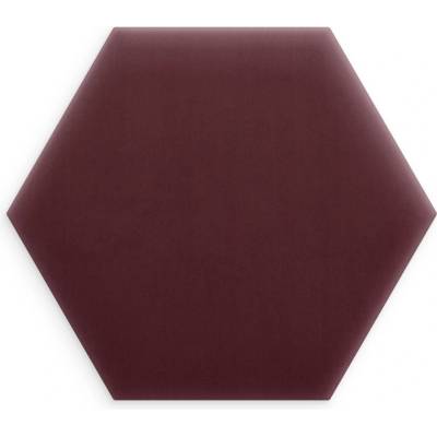 Čalouněný nástěnný panel Magic Velvet vínový 35x40 cm hexagon