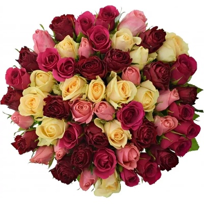 Kytice 55 míchaných růží LILA MELORA 60cm