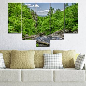 Vivid Home Картини пана Vivid Home от 5 части, Пейзаж, Канава, 110x65 см, 6-та Форма №0552