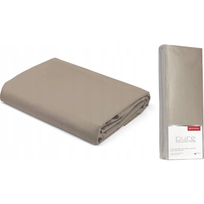 Detexpol Prostěradlo bavlna saténové s gumou Pure Taupe béžové 180x200