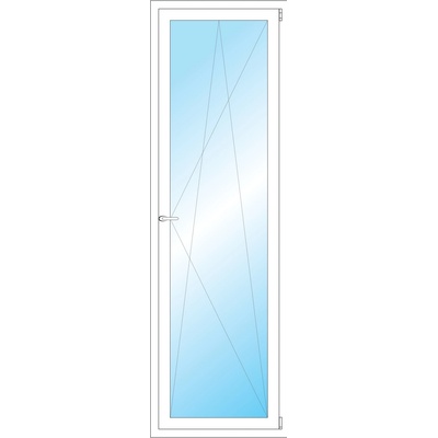 OKNA HNED Plastové okno 67x213 cm (670x2130 mm) bílé otevíravé a sklopné pravé