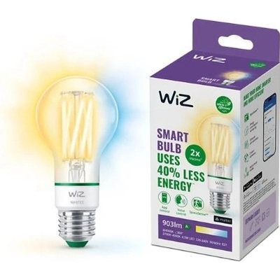 WiZ Philips LED filament žiarovka E27 A60 4,3W 2700-4000K, stmievateľná