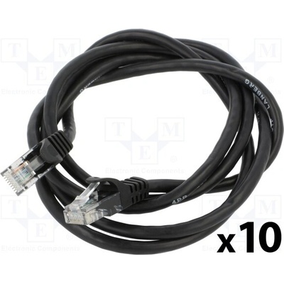 Lanberg PCU6-20CC-0150-BK Patch U/UTP Cat 6 RJ45 vidlice z obou stran lanko CCA