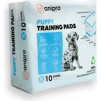 Anipro Подложки за кученца S - Хигиенни пелени със самозалепващи ленти (45х30 см, 10 бр. )