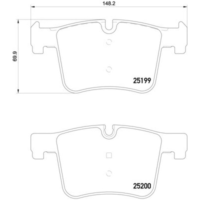 BREMBO Sada brzdových platničiek kotúčovej brzdy P06075X