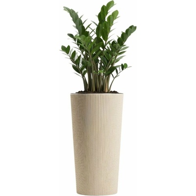 HowHomely PLASTOVÝ KVĚTINÁČ URBANIKA ECO 36,5X19,5 CM LATTE