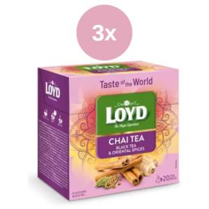 LOYD Tea pyramid world chai tea черен чай и ориенталски подправки 3x36g