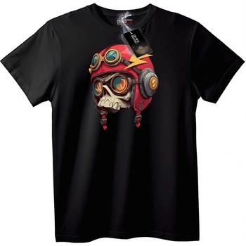 NOONEBRAND Тениска Steampunk Skull байкър - 2XL, Black