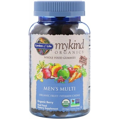 Garden of Life Mykind Organics žvýkací Multivitamín pro muže z organického ovoce 120 gumídků
