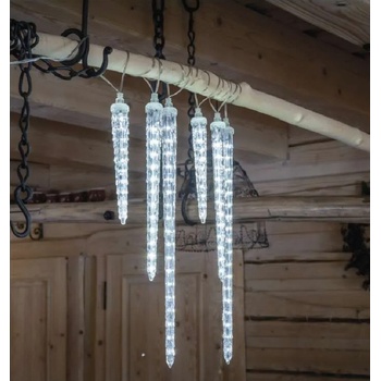 Emos DCPC06 LED vianočná girlanda 6x cencúľ 3,6 m IP44 studená biela časovač