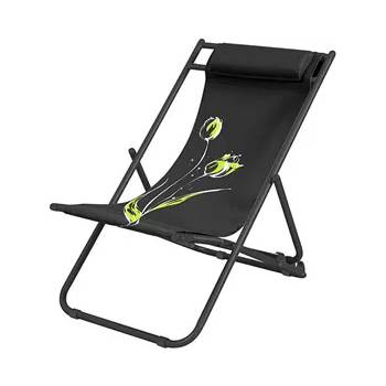 Image 1 of Horecano Hg-Стол плажен 3 позиционен (20289) flower 7 ЧЕРЕН (019512)