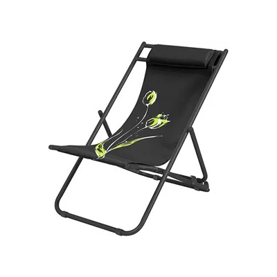 Horecano Hg-Стол плажен 3 позиционен (20289) flower 7 ЧЕРЕН (019512)