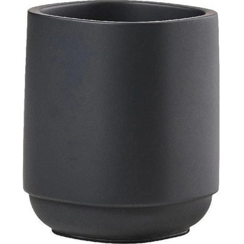 Zone Поставка за четка за зъби TIME 10 cм, черна, бетон, Zone Denmark (ZO28115)