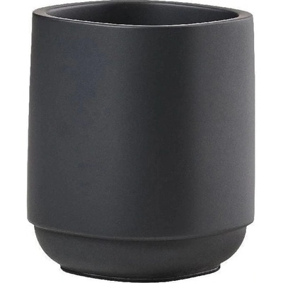 Zone Поставка за четка за зъби TIME 10 cм, черна, бетон, Zone Denmark (ZO28115)