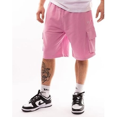 New Era essentials cargo shorts Fondant Pink White