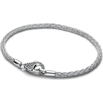 Pandora Strieborný náramok s pavé zapínaním Moments 594462C01 17 cm