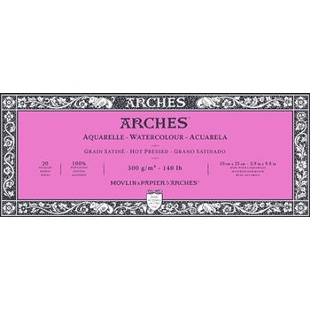 ARCHES Watercolour Hot Pressed Block Natural White Скицник 20 25 x 10 cm 300 g (A1795068)
