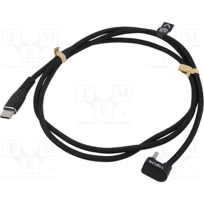 Logilink CU0190 úhlová, USB 2.0, USB C vidlice, z obou stran, 1m, černý