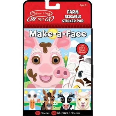 Opakovane použiteľné nálepky Farma Make-a-face Melissa&Doug