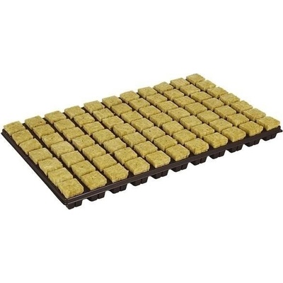 Grodan 36x36x40mm, sadbovací rockwool kostky s dírou a sadbovačem 77ks 18ks