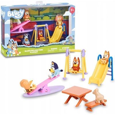 BLUEY BINGO PSÍKY SET IHRISKO PARK HOJDAČKA ŠMÝKAČKA