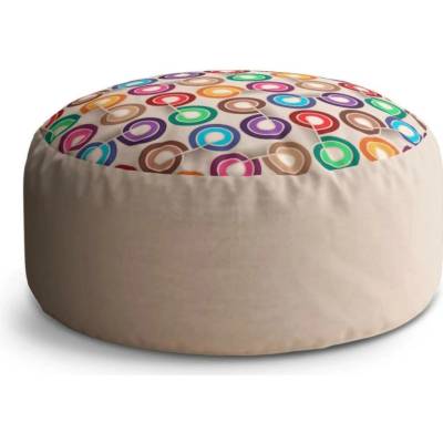 Sablio Taburet Circle Barevné spirály: 38x48 cm