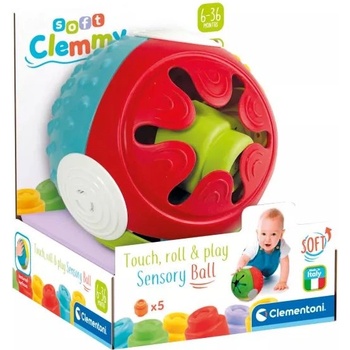 Clementoni Клеми: Докосни, търкаляй и играй! сетивна развиваща топка (17689)