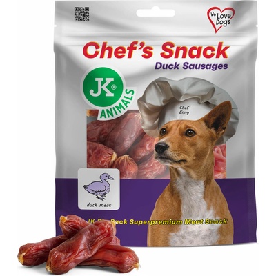 JK ANIMALS Chef's Meat Snack sušené kachní klobásy 200 g