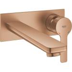 GROHE Lineare New - Скрита смесителна батерия за умивалник, монтаж с 2 отвора, матирана повърхност Warm Sunset 23444DL1 (23444DL1)