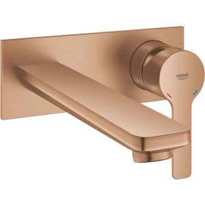 GROHE Lineare New - Скрита смесителна батерия за умивалник, монтаж с 2 отвора, матирана повърхност Warm Sunset 23444DL1 (23444DL1)